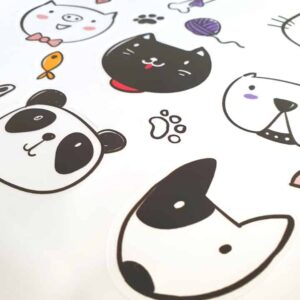 100 stickers metálicos 10cm - Image 1