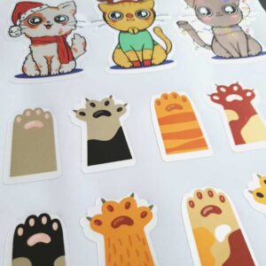 200 stickers metálicos 5 cm