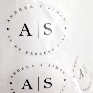 100 stickers transparentes 10x10 cm